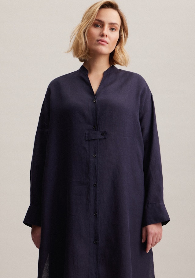 Grande taille V-Neck Dress in Dark Blue |  Seidensticker Onlineshop