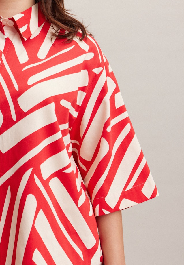 Curvy Kragen Hemdbluse Regular Fit in Rot |  Seidensticker Onlineshop