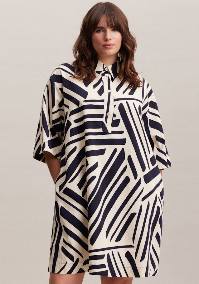 Curvy Robe Regular Manche Courte in Bleu Foncé |  Seidensticker Onlineshop