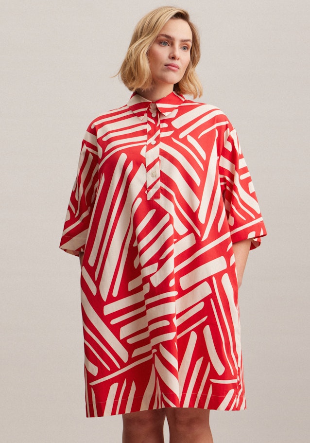 Curvy Kragen Kleid Regular in Rot | Seidensticker Onlineshop