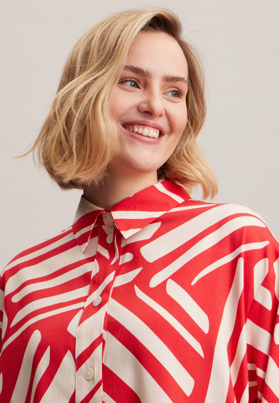 Kragen Kleid Regular Fit in Rot |  Seidensticker Onlineshop