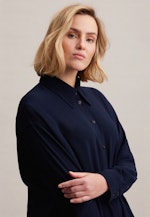 Curvy Kragen Longbluse Oversized in Dunkelblau |  Seidensticker Onlineshop