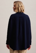 Curvy Kragen Longbluse Oversized in Dunkelblau |  Seidensticker Onlineshop