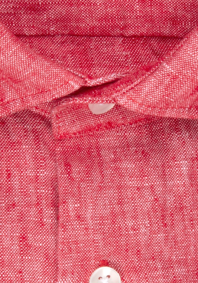 Linen Short sleeve Business Shirt in Regular fit with Kent-Collar in Red |  Seidensticker Onlineshop