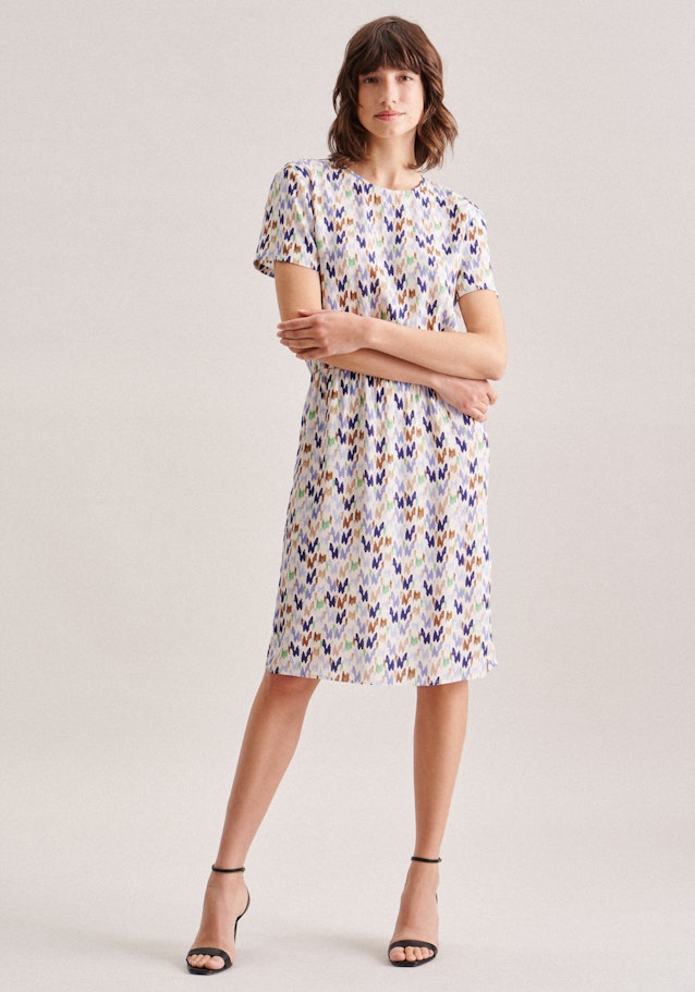 Krepp Midi Kleid in Beige |  Seidensticker Onlineshop