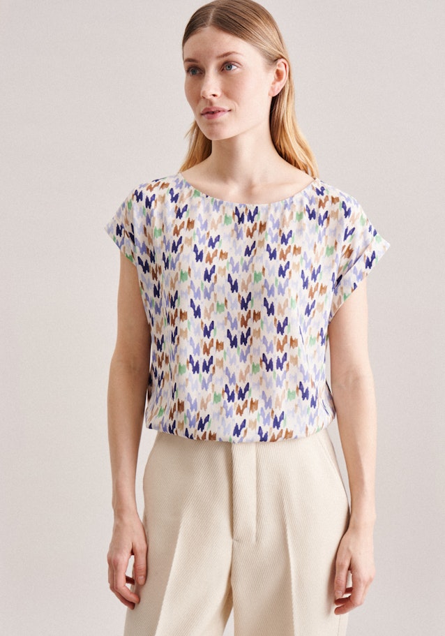 Kurzarm Krepp Shirtbluse in Beige | Seidensticker Onlineshop