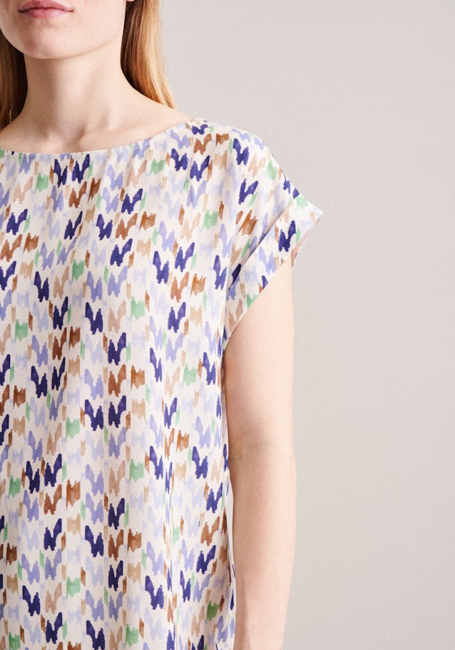 Short sleeve Crepe Shirt Blouse in Beige |  Seidensticker Onlineshop