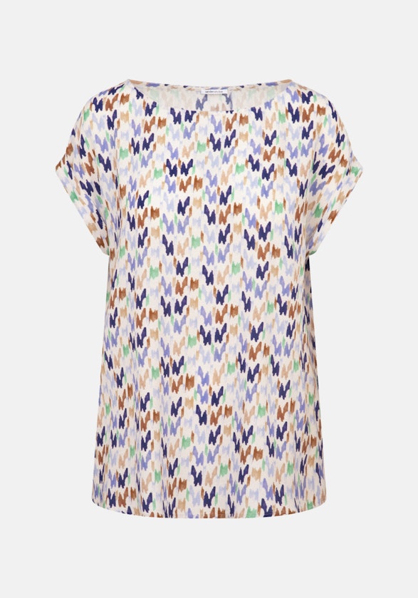 Short sleeve Crepe Shirt Blouse in Beige |  Seidensticker Onlineshop