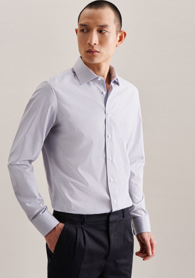 Non-iron Poplin Business Shirt in X-Slim with Kent-Collar in Brown | Seidensticker Onlineshop