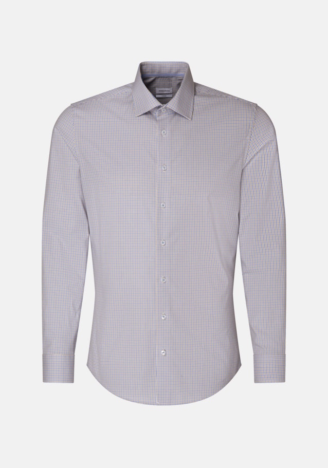 Non-iron Poplin Business Shirt in X-Slim with Kent-Collar in Brown |  Seidensticker Onlineshop