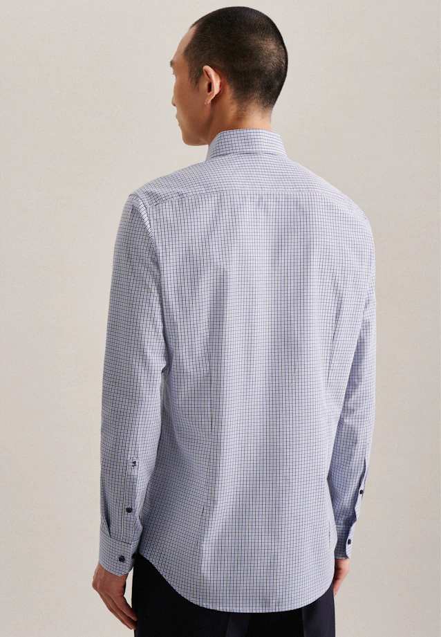 X-Slim Chemise d'affaires carreaux in Bleu Foncé |  Seidensticker Onlineshop