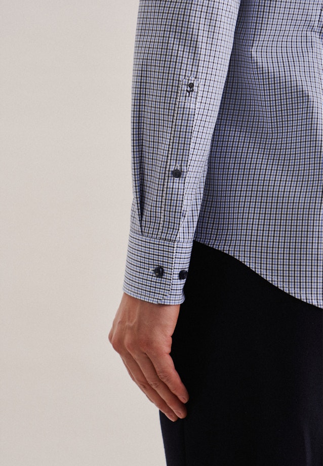 X-Slim Business Hemd Karo in Dunkelblau |  Seidensticker Onlineshop