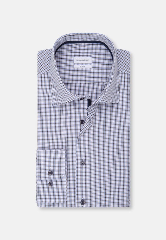 X-Slim Business Hemd Karo in Dunkelblau |  Seidensticker Onlineshop