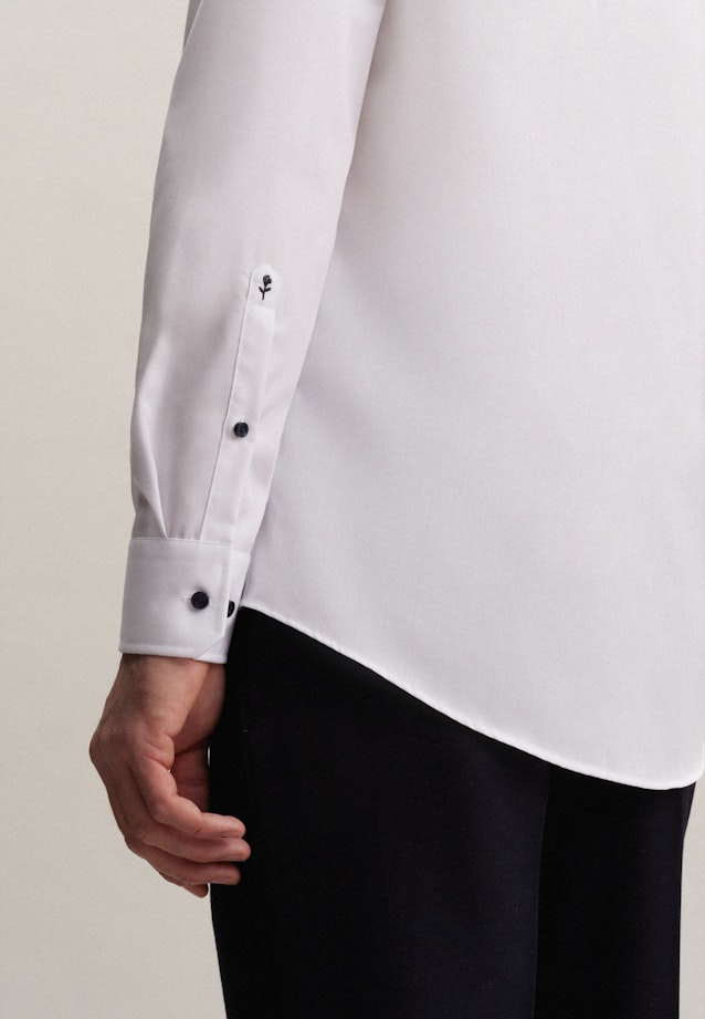 Regular Chemise d'affaires Uni in Blanc |  Seidensticker Onlineshop