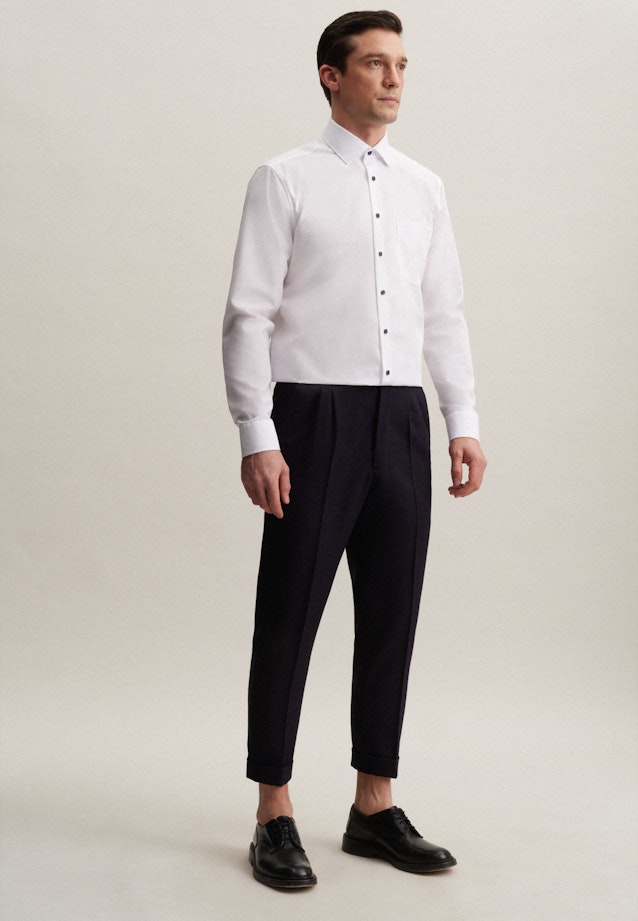 Regular Chemise d'affaires Uni in Blanc |  Seidensticker Onlineshop