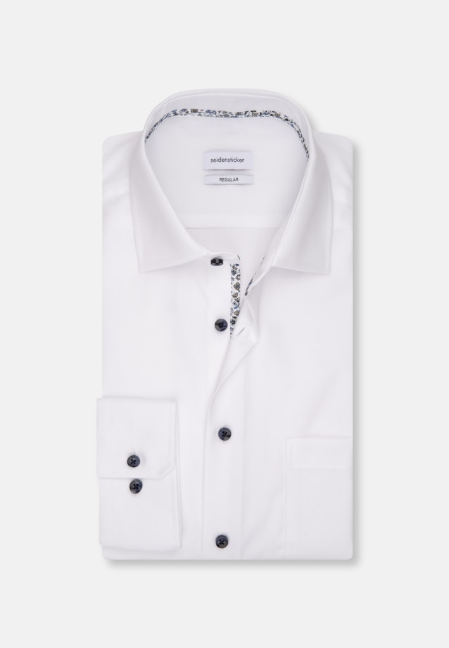 Regular Chemise d'affaires Uni in Blanc |  Seidensticker Onlineshop
