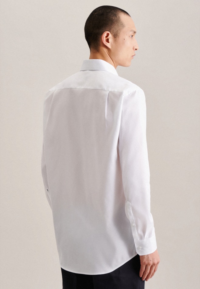Bügelfreies Oxford Business Hemd in Regular mit Kentkragen in Weiß | Seidensticker Onlineshop
