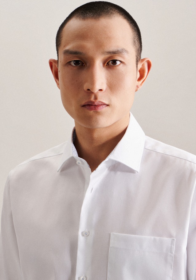 Non-iron Oxford Business Shirt in Regular with Kent-Collar in White |  Seidensticker Onlineshop