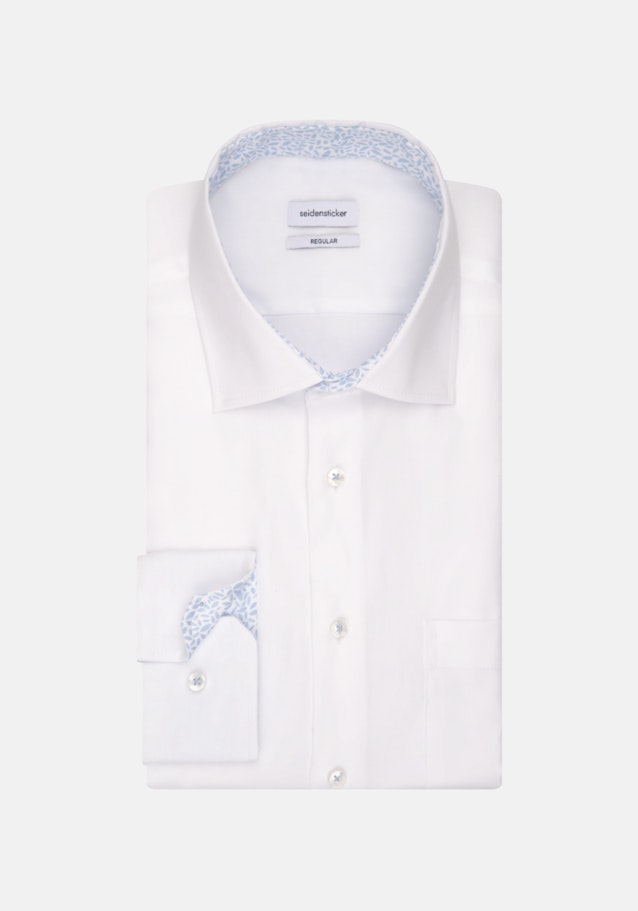 Bügelfreies Oxford Business Hemd in Regular mit Kentkragen in Weiß |  Seidensticker Onlineshop