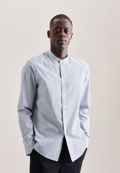 Regular Casual Hemd Streifen in Hellblau |  Seidensticker Onlineshop