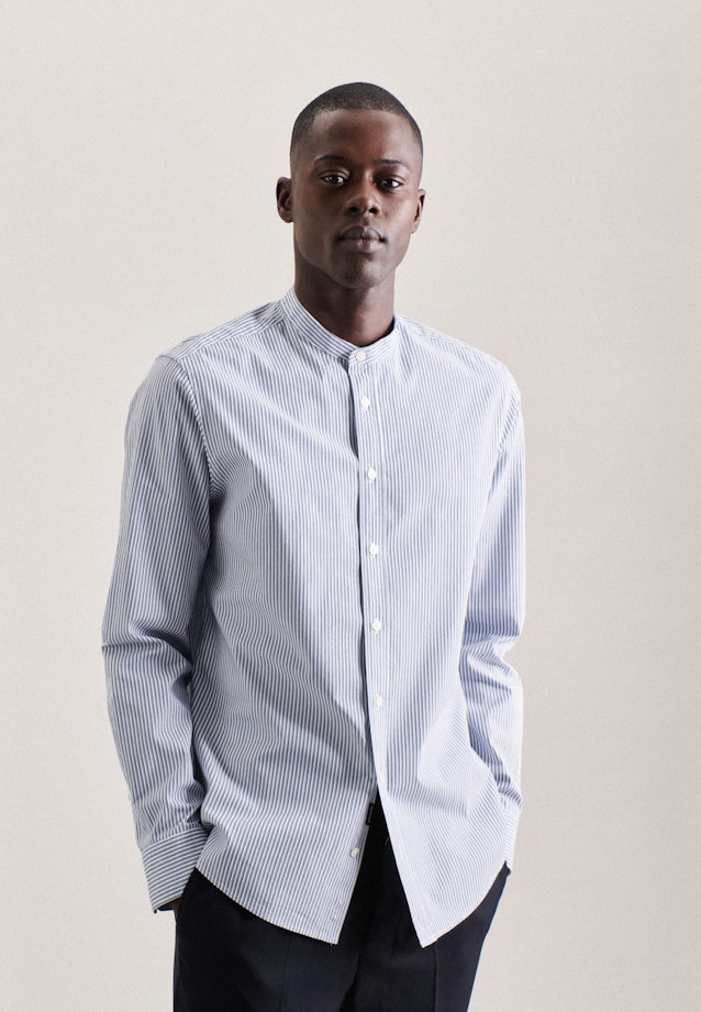 Regular Casual Hemd Streifen in Hellblau |  Seidensticker Onlineshop