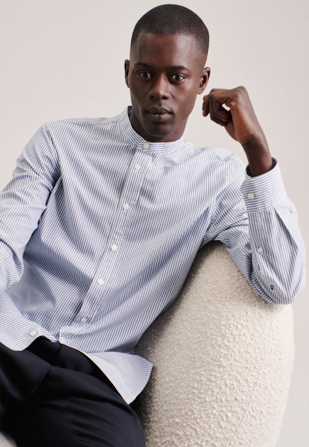 Regular Casual Hemd Streifen in Hellblau |  Seidensticker Onlineshop