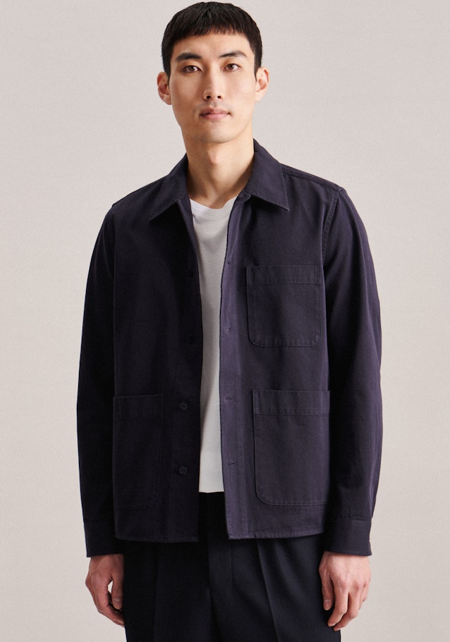 Collar Jacket in Dark Blue | Seidensticker Onlineshop