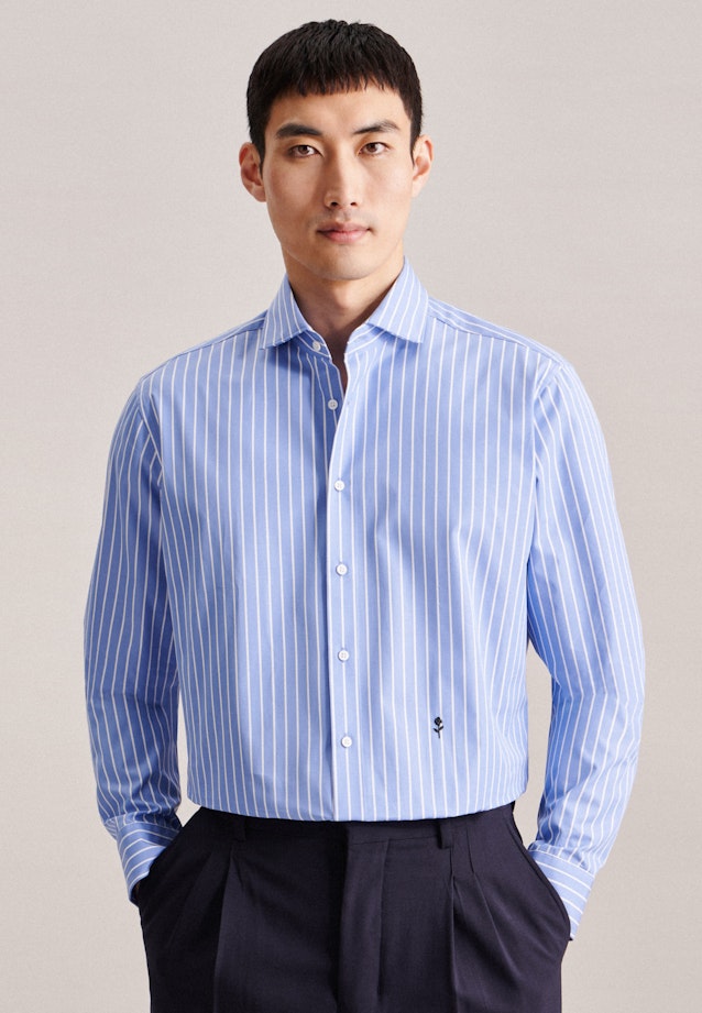 Regular Chemise d'affaires rayures in Bleu Clair |  Seidensticker Onlineshop