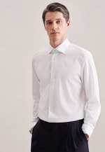 Non-iron Twill Business Shirt in Slim with Kent-Collar in White |  Seidensticker Onlineshop