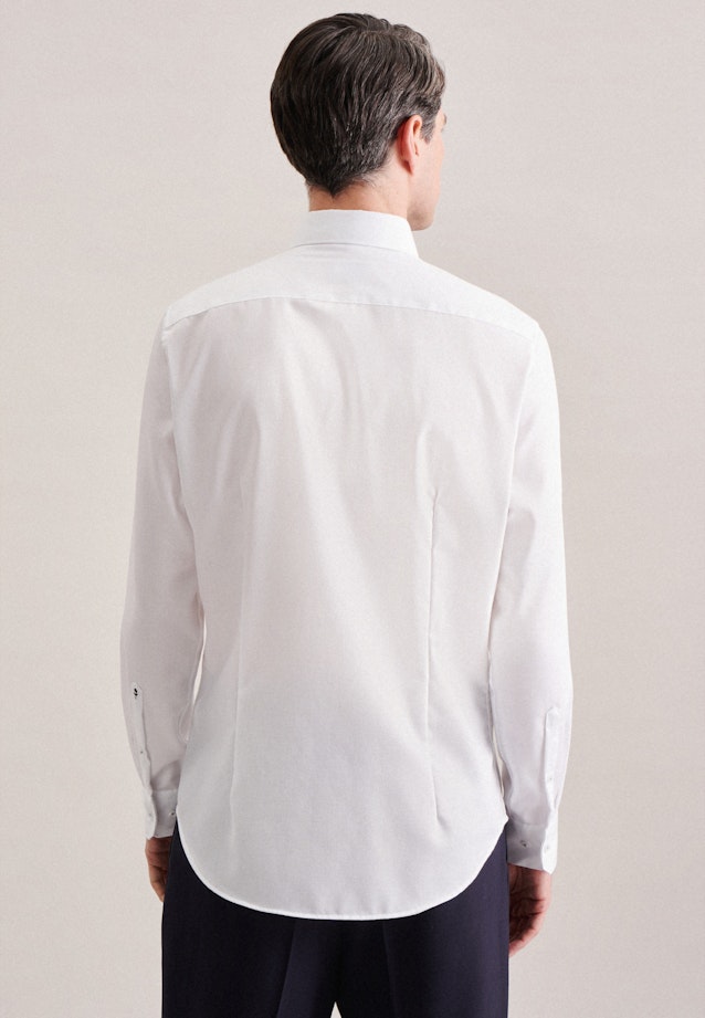 Non-iron Twill Business Shirt in Slim with Kent-Collar in White |  Seidensticker Onlineshop