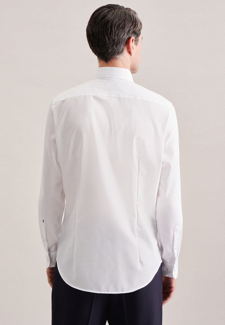Bügelfreies Twill Business Hemd in Slim mit Kentkragen in Weiß |  Seidensticker Onlineshop