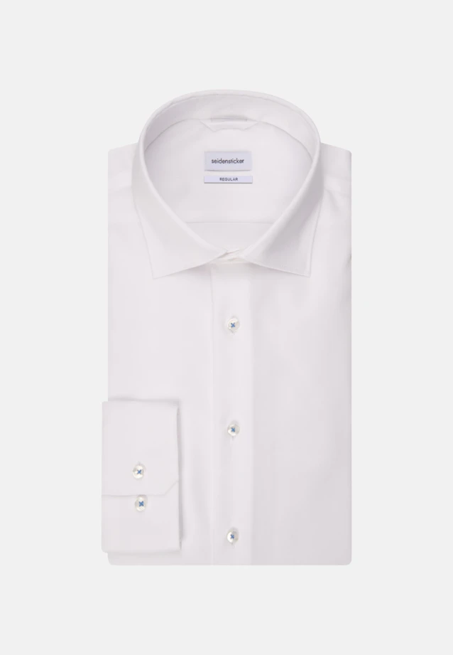 Regular Chemise d'affaires Uni in Blanc |  Seidensticker Onlineshop