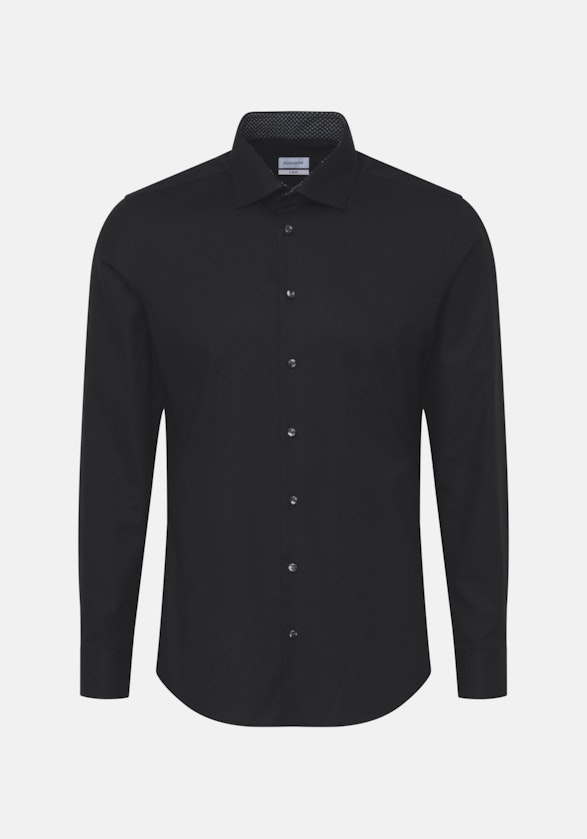 Easy-iron Twill Business overhemd in X-Slim with Kentkraag in Zwart |  Seidensticker Onlineshop