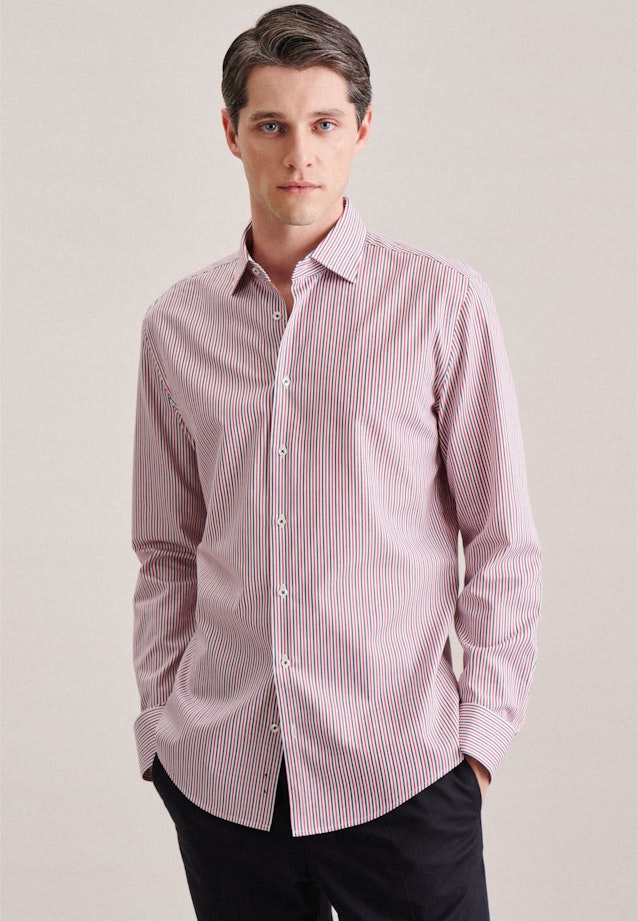 Shaped Business shirt Stripe in Red |  Seidensticker Onlineshop