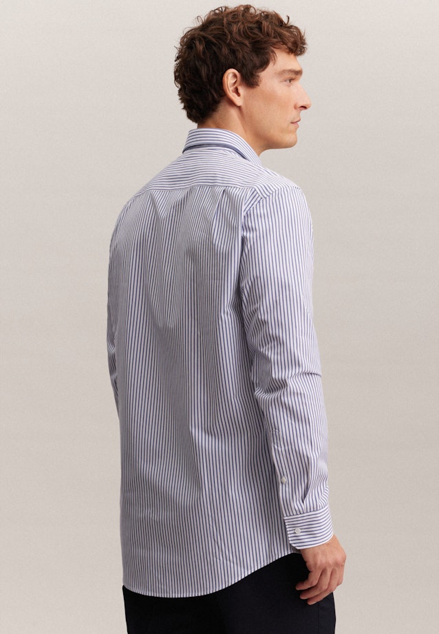 Regular Chemise d'affaires rayures in Bleu Moyen |  Seidensticker Onlineshop