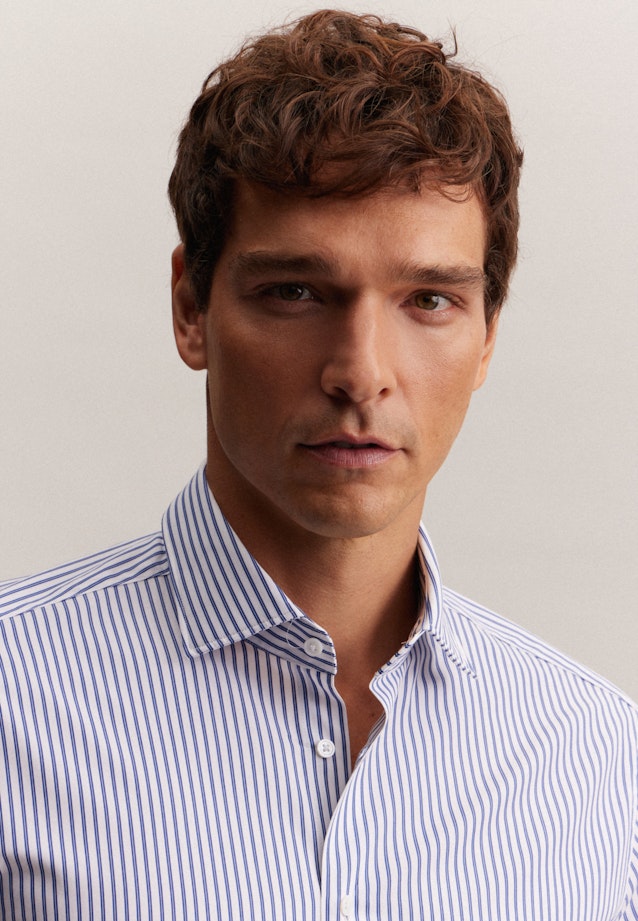 Regular Chemise d'affaires rayures in Bleu Moyen |  Seidensticker Onlineshop