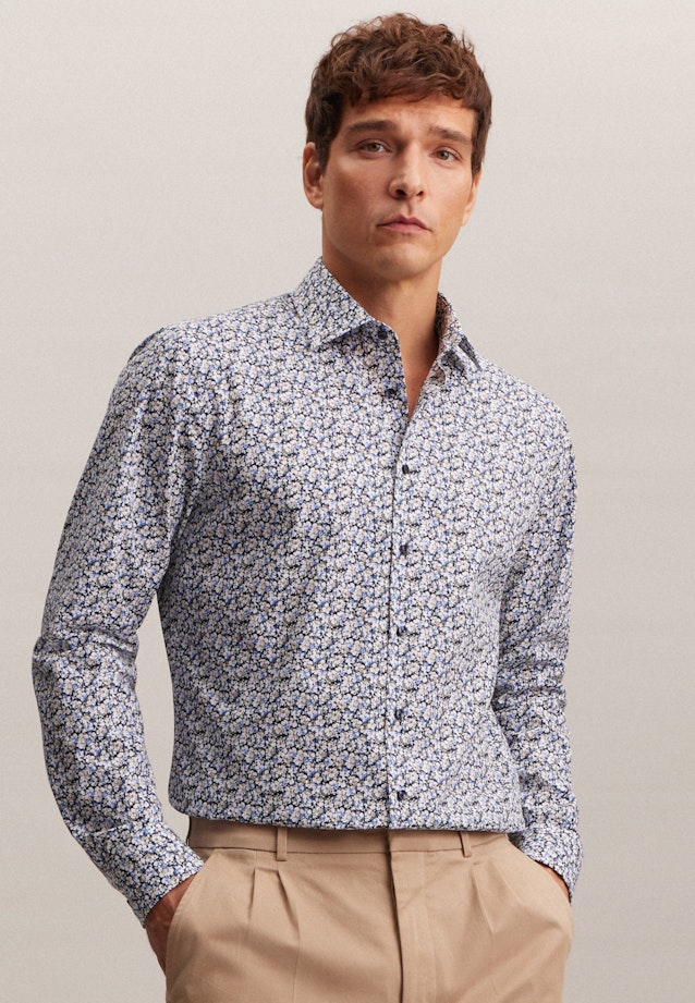 Shaped Business shirt Floral in Brown |  Seidensticker Onlineshop