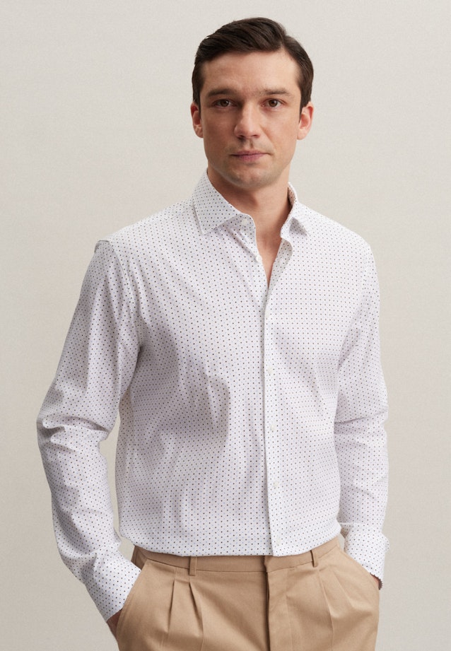 Regular Performance shirt Print in Light Blue |  Seidensticker Onlineshop