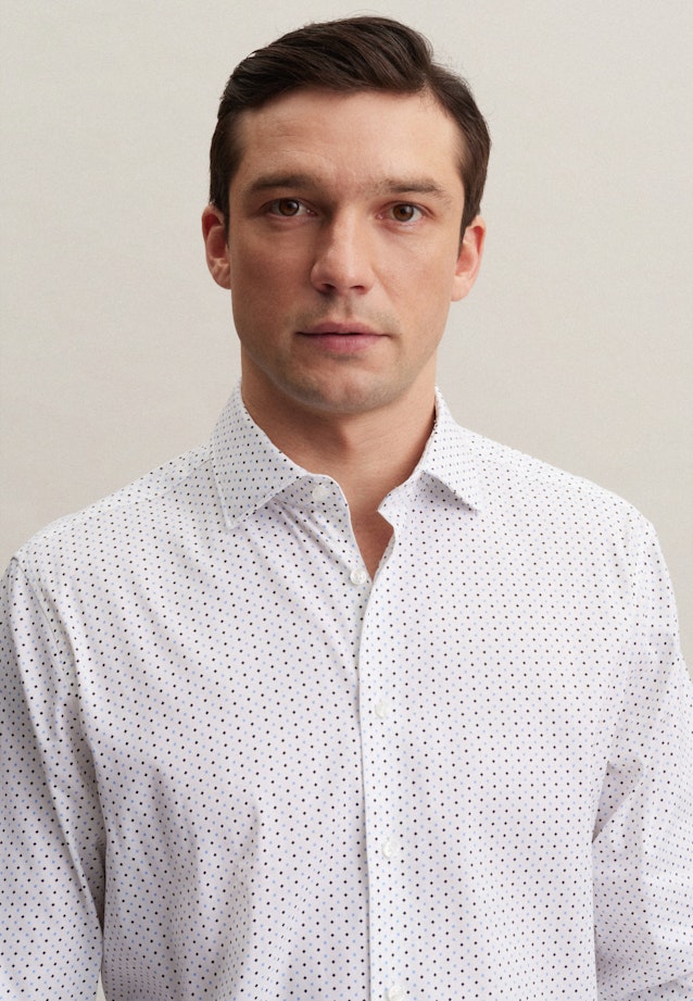 Regular Chemise performance Imprimé in Bleu Clair |  Seidensticker Onlineshop