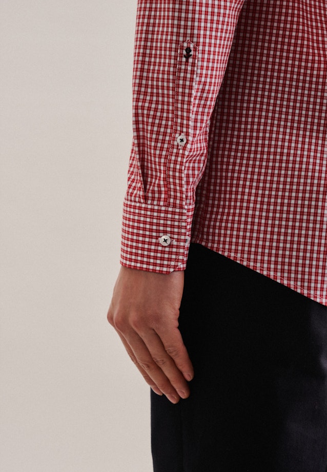 Regular Business Hemd Karo in Rot |  Seidensticker Onlineshop