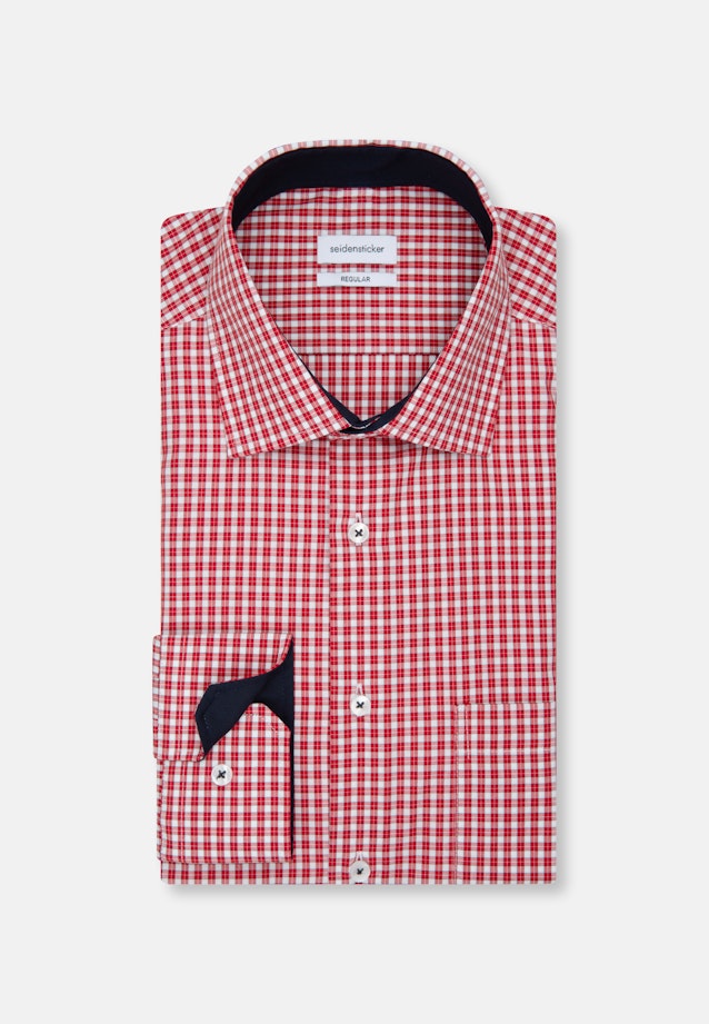 Regular Business Hemd Karo in Rot |  Seidensticker Onlineshop
