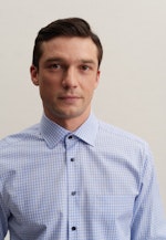 Regular Business Hemd Karo in Hellblau |  Seidensticker Onlineshop