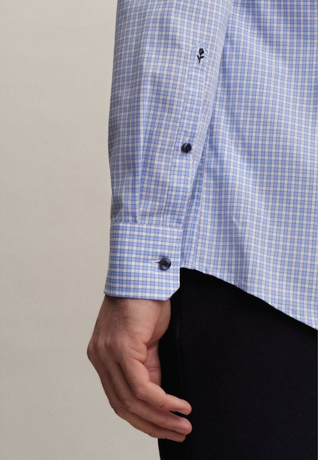 Regular Business Hemd Karo in Hellblau |  Seidensticker Onlineshop