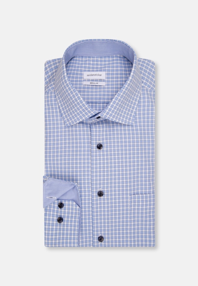 Regular Business Hemd Karo in Hellblau |  Seidensticker Onlineshop