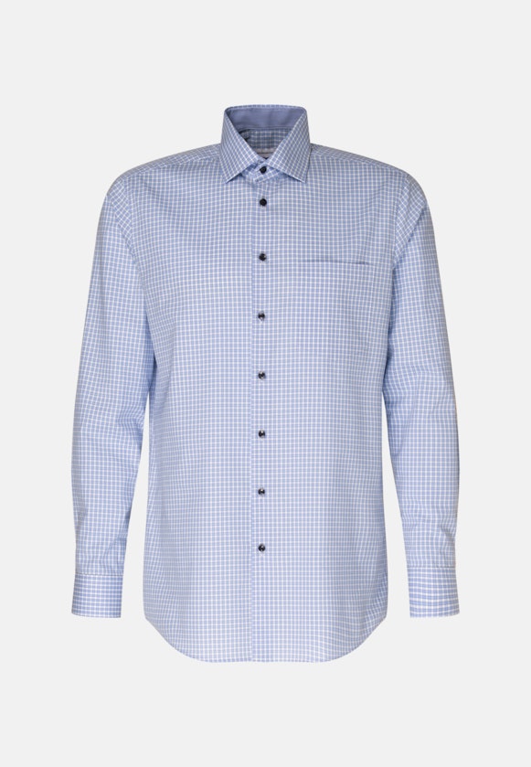 Regular Business Hemd Karo in Hellblau |  Seidensticker Onlineshop