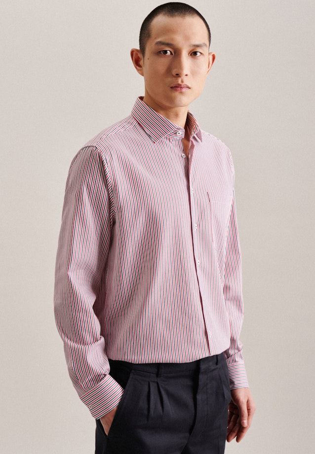 Regular Business shirt Stripe in Red |  Seidensticker Onlineshop
