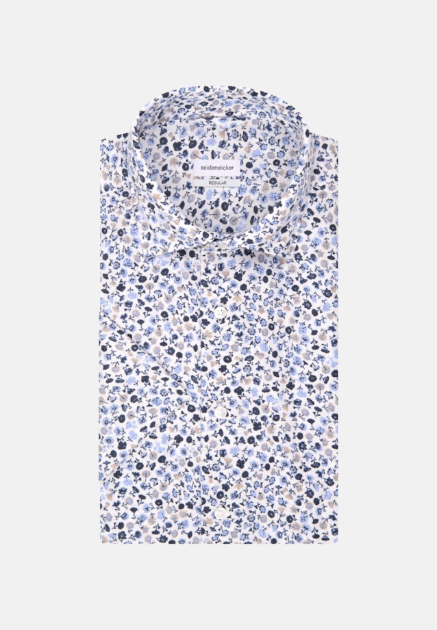 Linen Short Arm Business Shirt in Regular with Kent-Collar in Brown |  Seidensticker Onlineshop