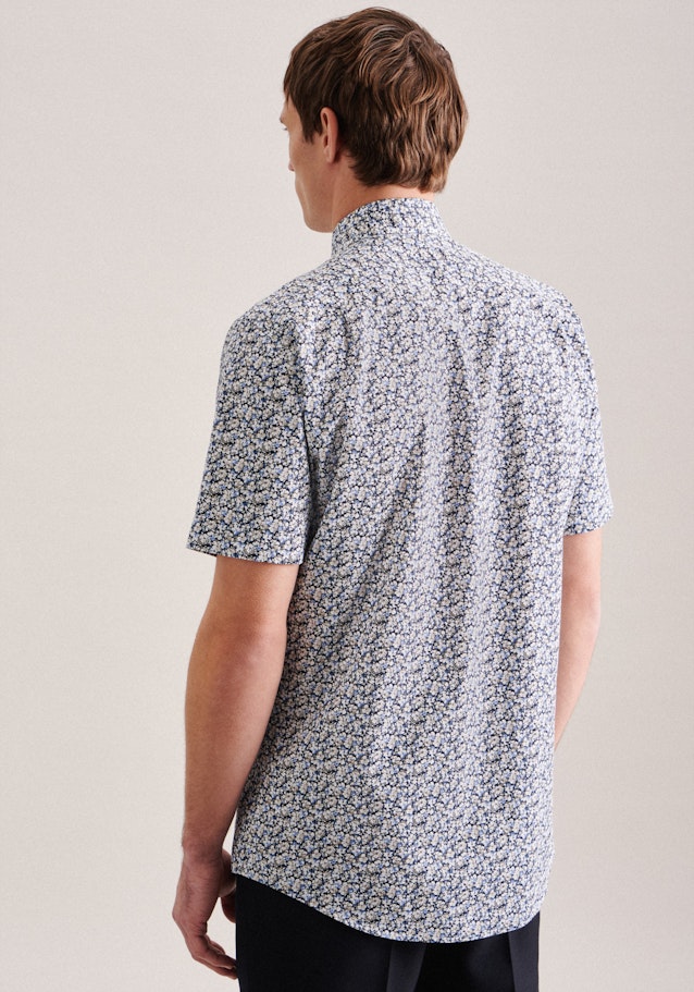Poplin Short sleeve Business Shirt in Regular with Kent-Collar in Brown | Seidensticker Onlineshop