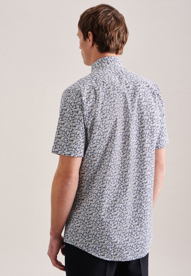 Poplin Short sleeve Business Shirt in Regular with Kent-Collar in Brown | Seidensticker Onlineshop