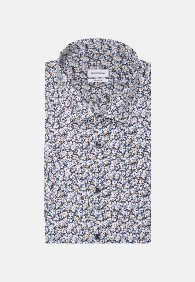 Poplin Short sleeve Business Shirt in Regular with Kent-Collar in Brown |  Seidensticker Onlineshop